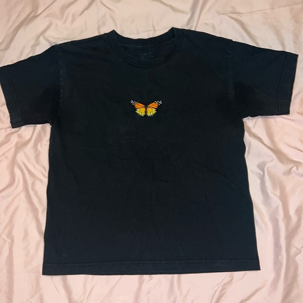Brandy Melville butterfly baby tee